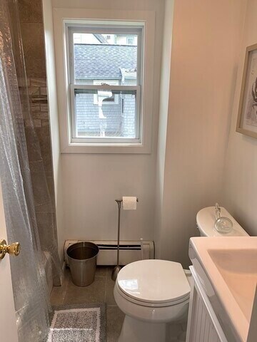 New Bathroom with lights in the shower, vanity and fan. - 175 Onset Ave
