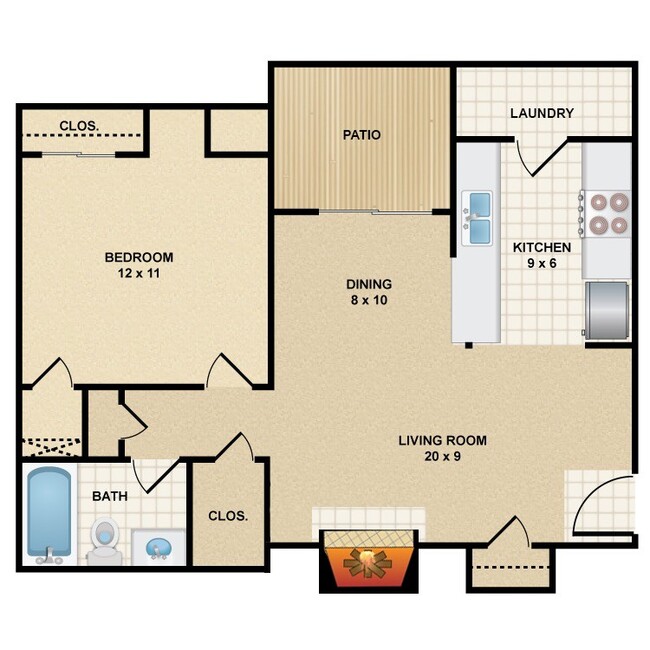 Floorplan - Wind River Lodge Apartments & Townhomes