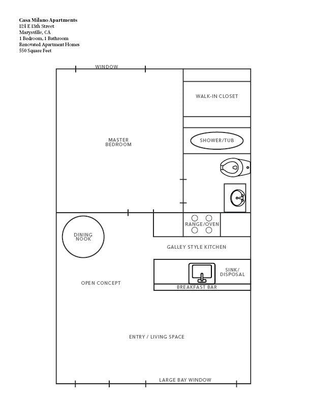 Floorplan - Casa Milano Apartments