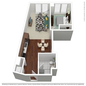 1br/1ba - Rincon Green
