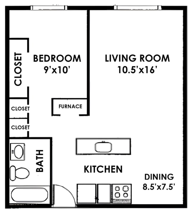 Floorplan - Stadium View Apartments
