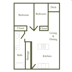2BR/1BA - Veranda Green Apartments