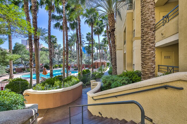 Building Photo - Meridian STUDIO Condo Fully Furnished w/Main Pool View-Lush Green trees in Resort Style Community.