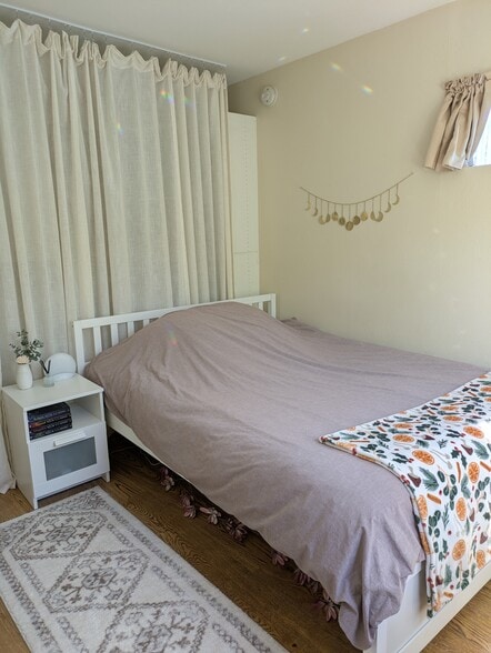 Bedroom w/Units Behind Curtain - 5 Vendola Dr