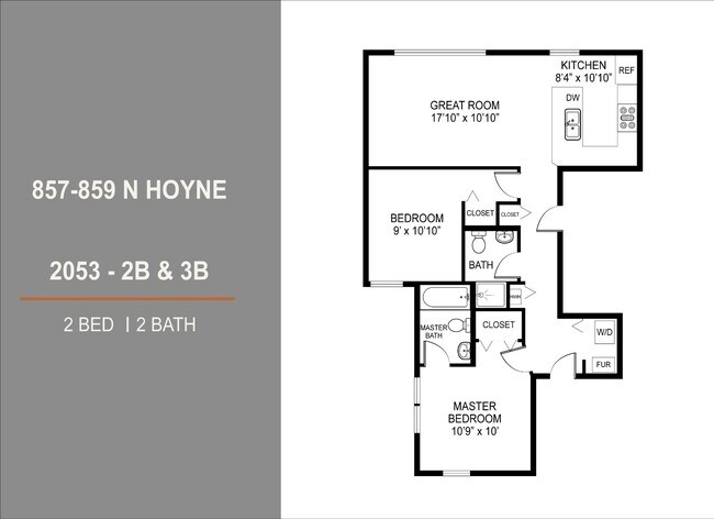 Building Photo - Top Floor, Gorgeous, Renovated 2bd/2bth, West Town Available 4/20