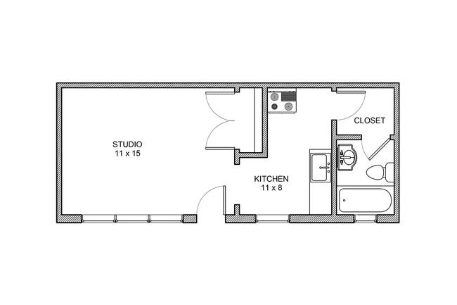 Oliver Court Studio Floor plan option - Oliver Court