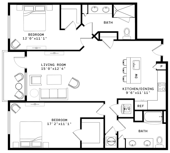 Floorplan - Venable Durham Apartments