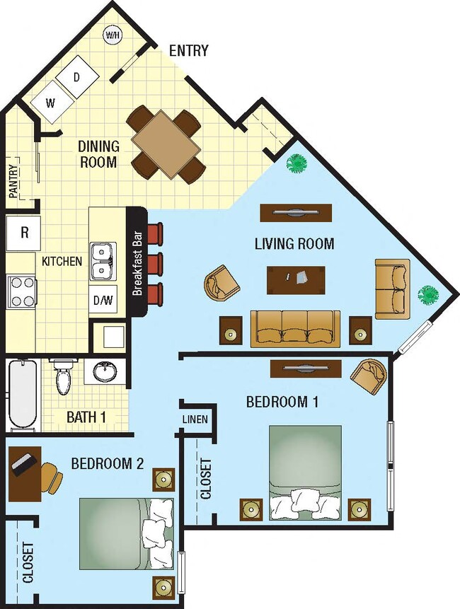 Floorplan - Osceola Bend Apartment Homes