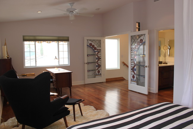 Master bedroom french doors to second floor landing - 420 29th Pl