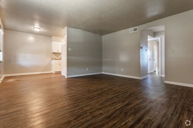 Living Room, Dining Room, and Kitchen - Oak Place Apartments
