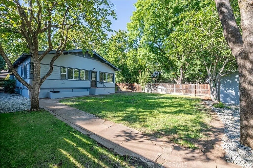 Backyard, entrance to basement apartment - 595 E 3rd St