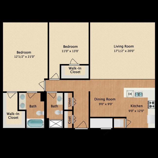 Floorplan - Valley Tower/Prospect Hill Apartments