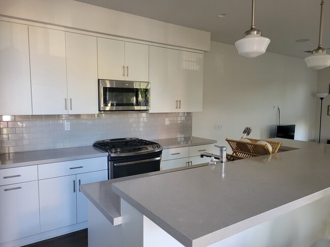 Kitchen with microwave and gas range/oven - 63 Finch