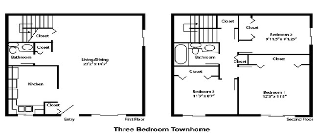 3BR/1.5BA - Academy Square Apartments