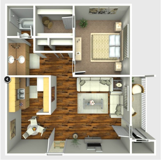 A2 Floor Plan - Agave Apartments