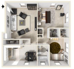 Floorplan - Brentwood Apartments