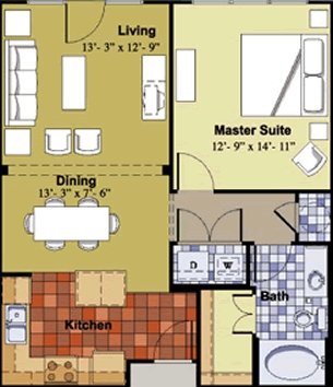 1BR/1BA - Columbia Crest