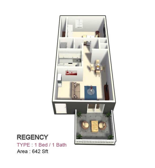 One Bed / One Bath - Regency