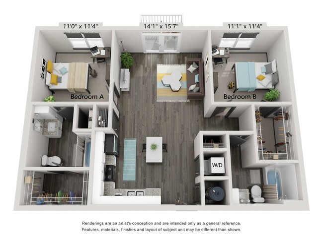 The Two Floorplan - Atlas Athens