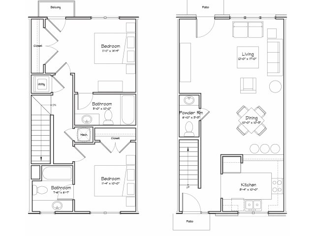 alpha-mill-apartments-floor-plan-2X2.5-B15TH - Alpha Mill