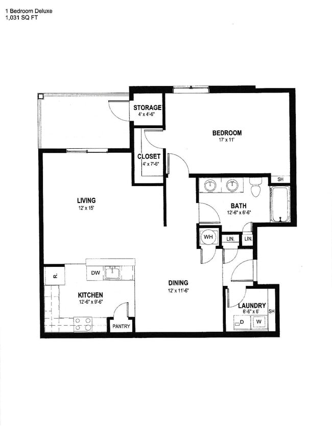 Floorplan - The Commons Apartments