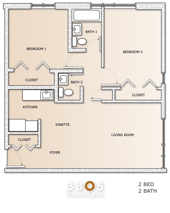 2BR/2BA - 3305 Hennepin Ave S