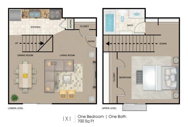 1BR-1B-700sqrft.jpg - Las Lomas Apartments