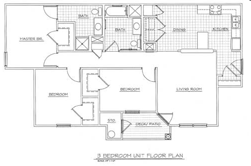 3BR/2BA - Rosehill West Apartments