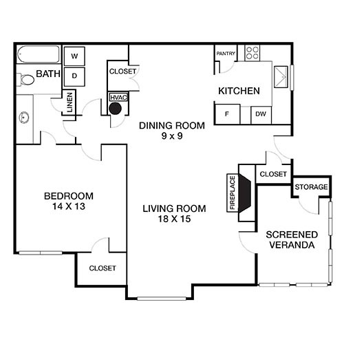 Floorplan - Hillmeade Apartment Homes