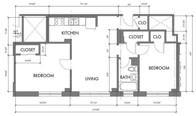 Floorplan - The Meridian Apartments