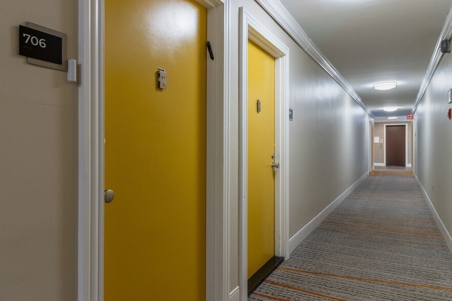 Bright interior building hallway - 2939 Van Ness St NW