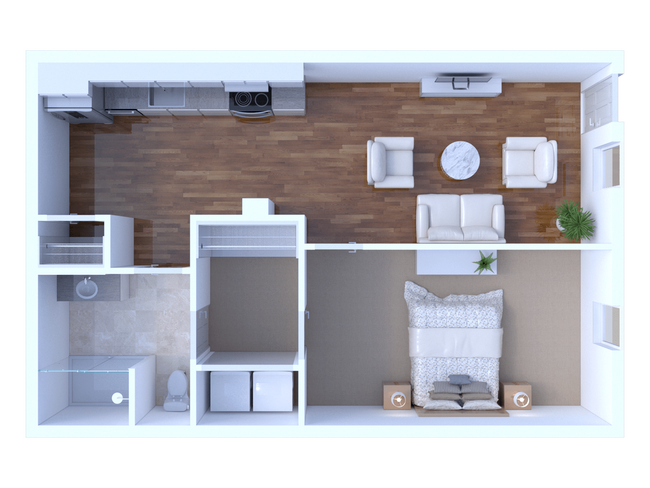 one bed one bath 673 sqft - 10 Prince