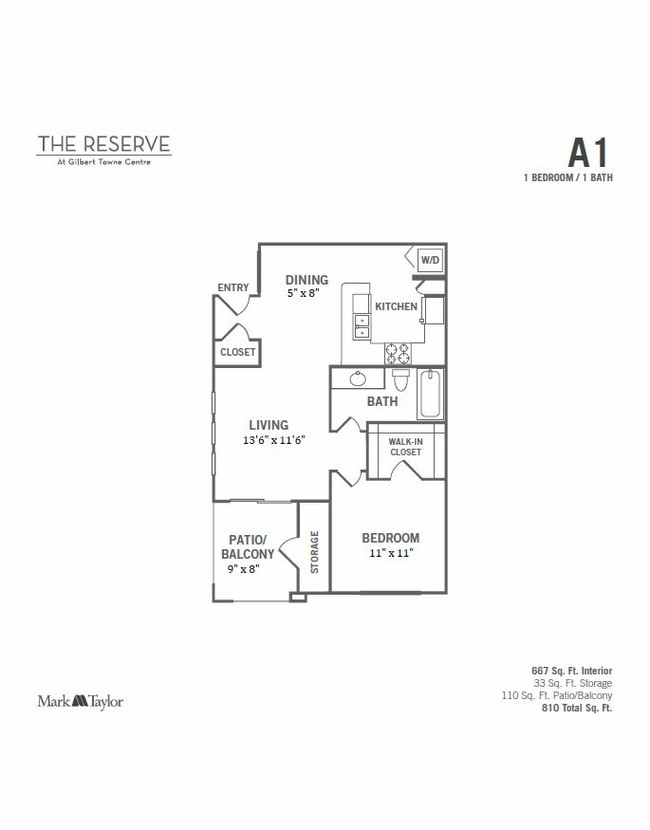 Floorplan - The Reserve at Gilbert Towne Centre