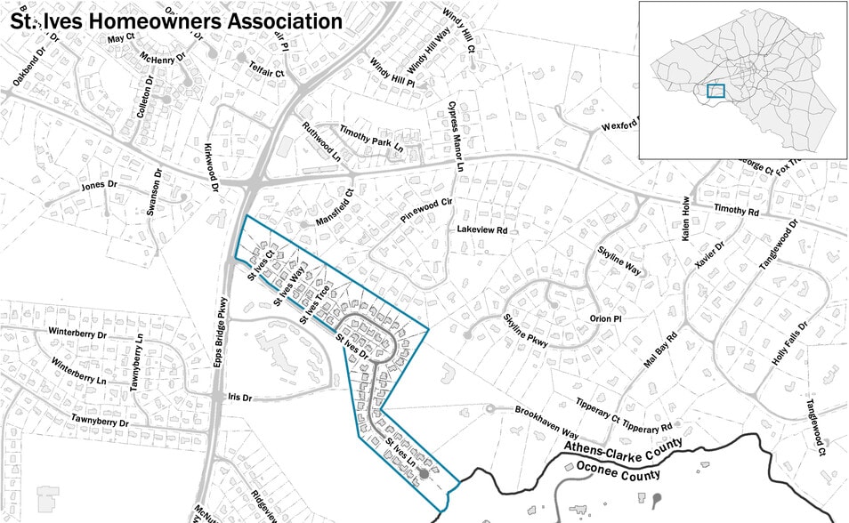 Neighborhood Location - 415 St. Ives Trace