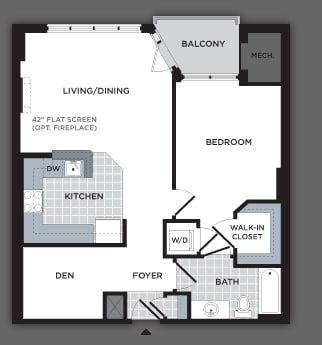 1BR/1BA - The Eclipse