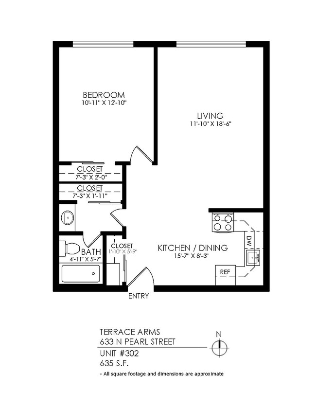 Floorplan - Terrace Arms Apartments