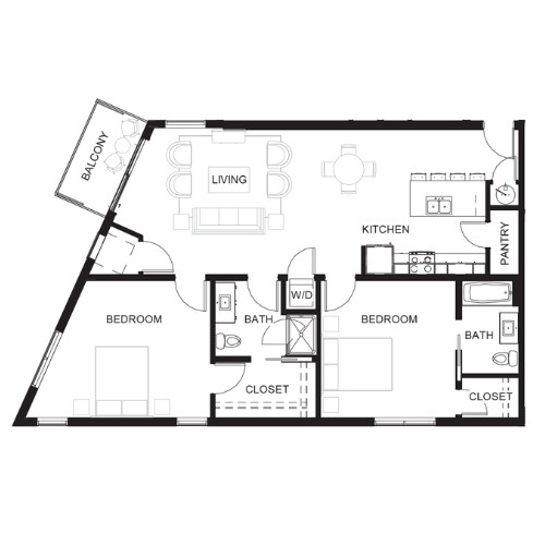 2 Bedroom 2 Bathroom Deluxe - The Station Lofts