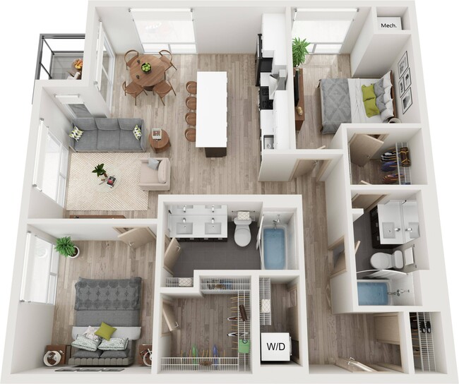 Floor Plan K - Ox-Op Apartments