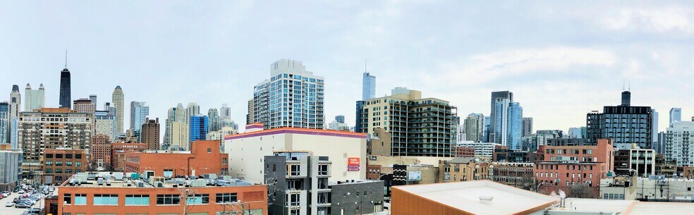 Private roof deck with 360 city skyline views - 825 N Hudson Ave