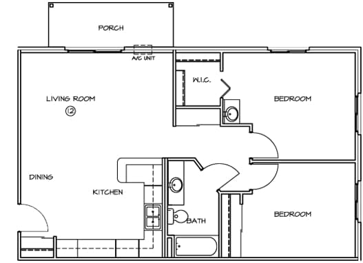 2BR/1BA - Heritage Estates