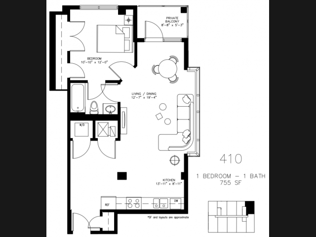 1 Bed 1 Bath - 1241 N. Milwaukee