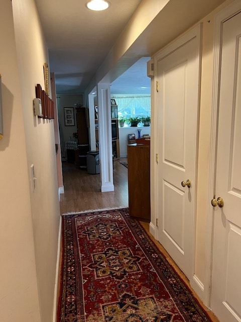 Hallway from bedroom to living room and kitchen/dining room . Pantry closet - 812 Foundry St