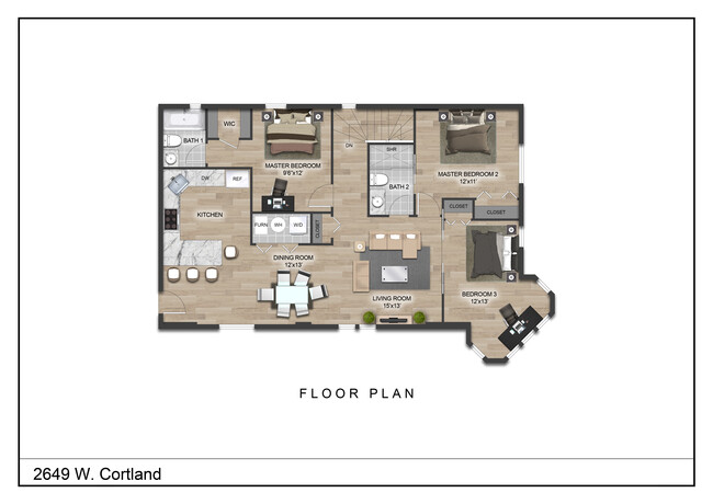 Unit layout - 1857 N Washtenaw Ave