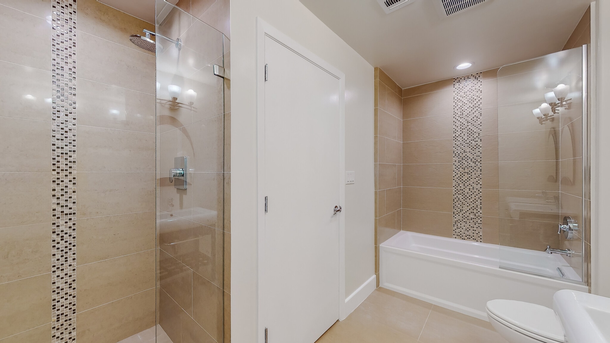 Primary bath, separate tub + shower (double sinks, not shown) - 2121 Virginia Ave