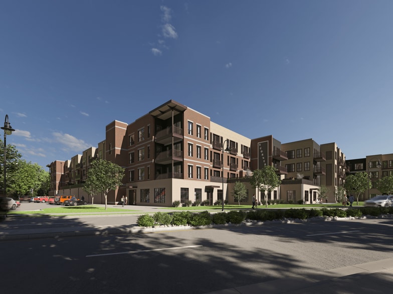 Apartment Building Rendering - Five Corners