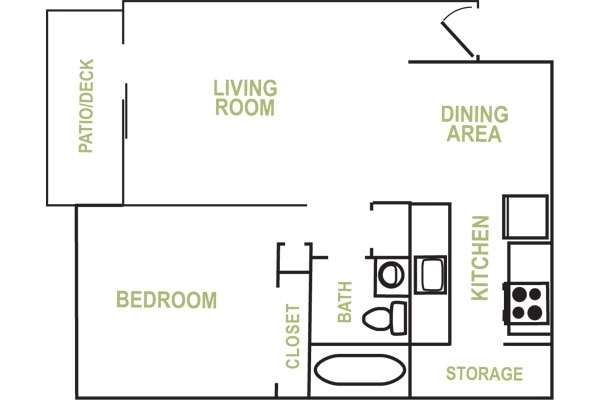 1BR/1BA - Allen Creek Apartments