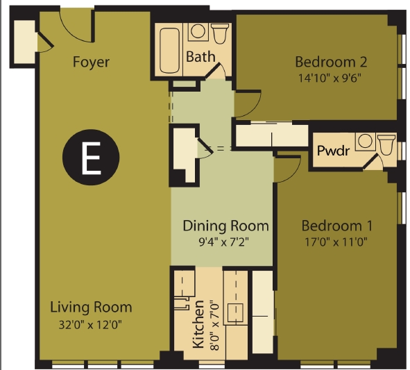 2BR/1.5BA - Kendall Hall Apartments
