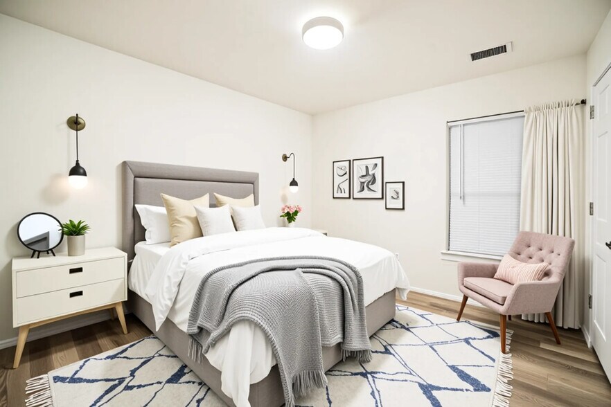 Primary Bedroom (AI Staged) - 127 S 8th St