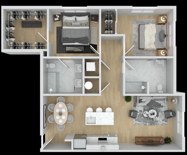 Floorplan - West of Center Apartments