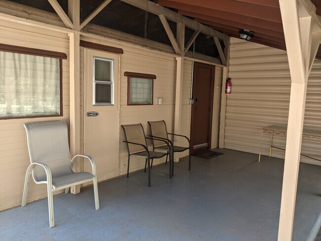 Covered back porch - 1306 N Woodland Dr
